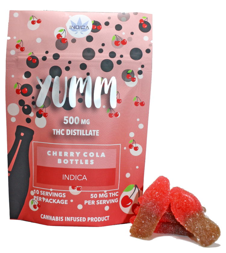 Yumm - CHERRY COLA BOTTLES 500MG - Indica OR Sativa