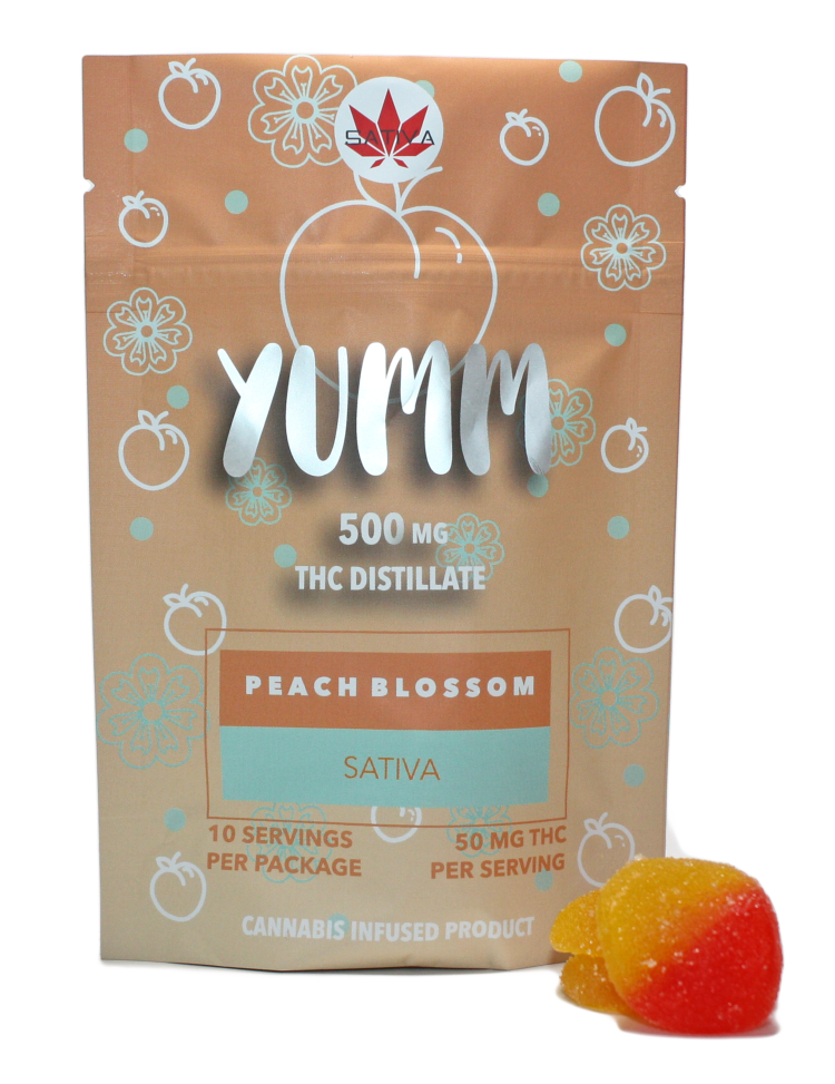 Yumm - PEACH BLOSSOM 500MG - Sativa or Indica